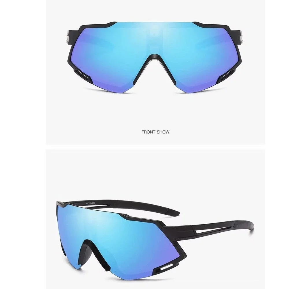Men Sports Sunglasses Blue Mirror Lens‎ Outdoor Driving Golfing Fishing Shades